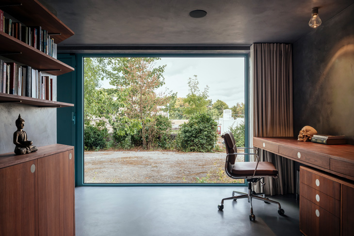 Home office in a garage conversion