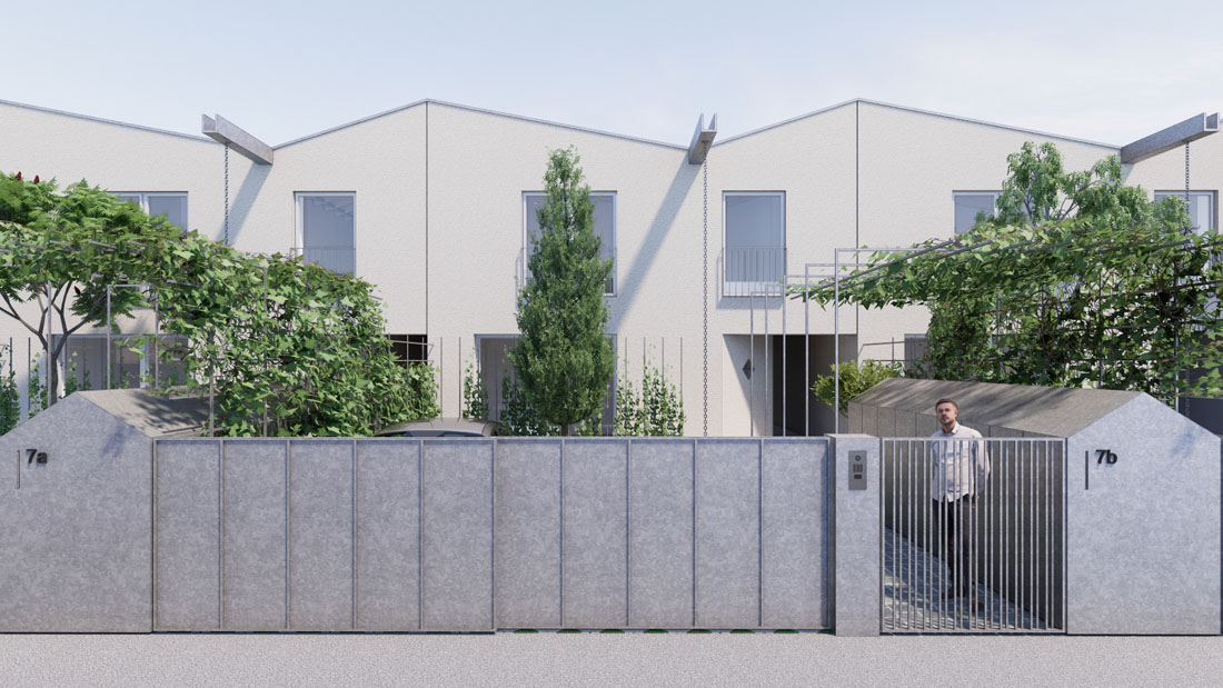 Row houses in Bucharest